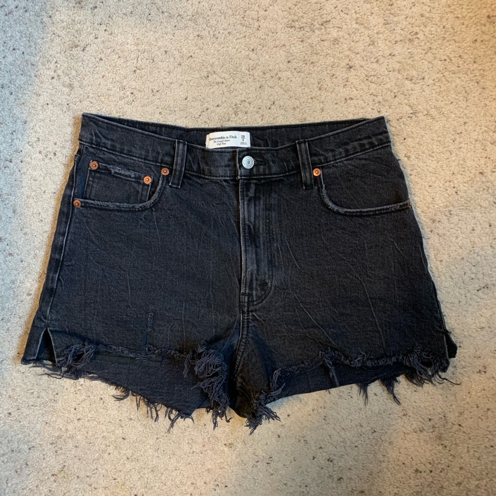 Abercrombie & Fitch Black Denim Jean Shorts